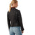 Alessia Black Racer Leather Jacket