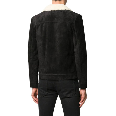 Lukas Black Suede Fur Leather Jacket