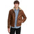 Esprit Brown Fur Bomber Leather Jacket