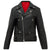 Alice Black Biker Leather Jacket