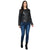 Amani Black Quilted Racer Leather Jacket