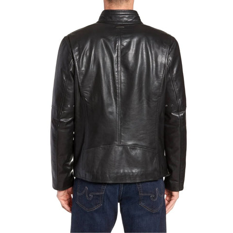 Gideon Black Racer Leather Jacket
