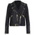 Aria Black Biker Leather Jacket