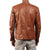 Jonas Brown Racer Leather Jacket