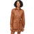 Adalee Brown Leather Trench Coat