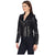 Allison Black Biker Leather Jacket