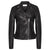 Aleena Black Racer Leather Jacket