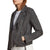 Camille Gray Suede Biker Leather Jacket