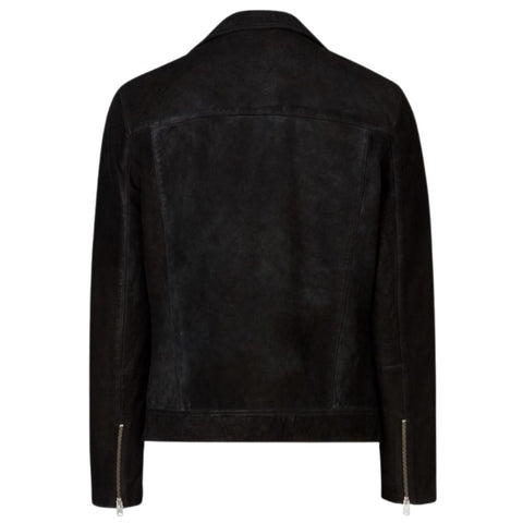 Carson Black Biker Leather Jacket