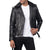 Jonathan Black Fur Biker Leather Jacket