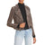 Cora Taupe Suede Biker Leather Jacket