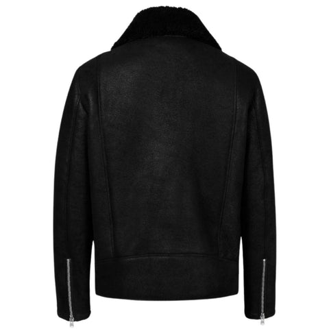 Ryan Black Biker Leather Jacket