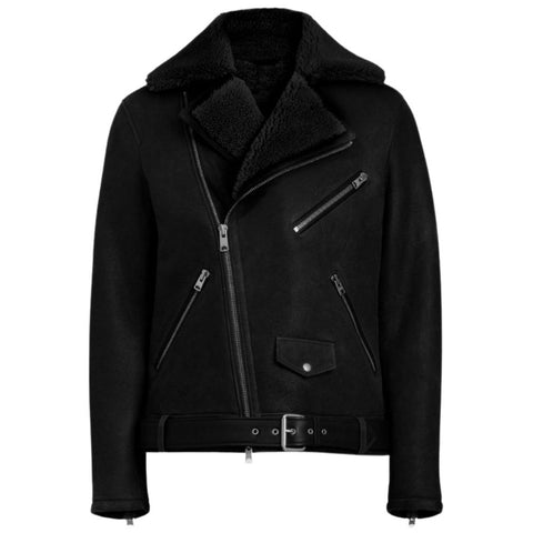 Ryan Black Biker Leather Jacket
