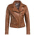 Carmen Brown Motorcycle Leather Jacket