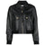 Ainsley Black Bomber Leather Jacket