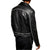 Ezra Black And White Biker Leather Jacket