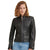 Analia Black Quilted Racer Leather Jacket