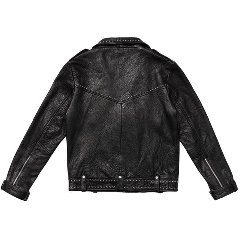 Callen Black Studded Motorcycle Leather Jacket