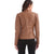 Bethany Brown Quilted Racer Leather Jacket