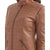 Bethany Brown Quilted Racer Leather Jacket