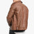 Roman Brown Biker Leather Jacket