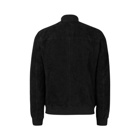 Finlay Black Bomber Leather Jacket