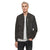 Ares Gray Bomber Leather Jacket