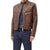 Alessandro Brown Bomber Leather Jacket